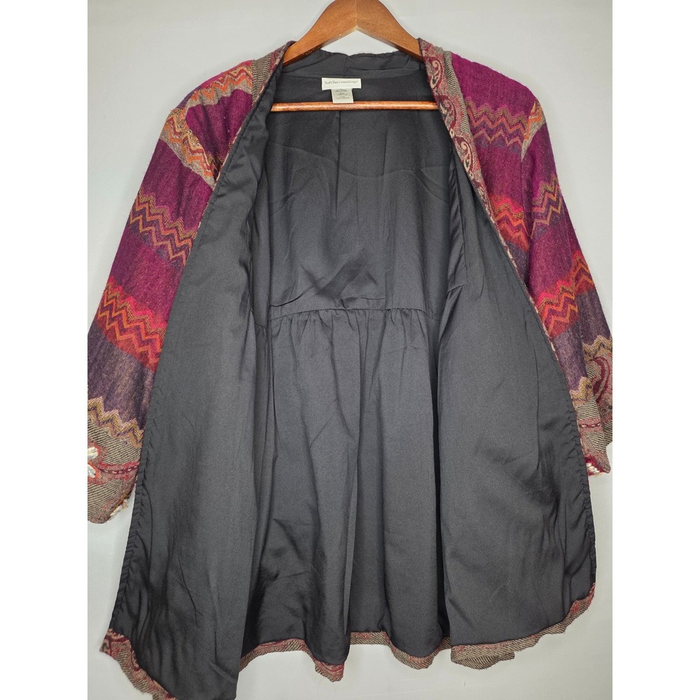 Soft Surroundings Jacket Wool Patchwork Floral Em… - image 6